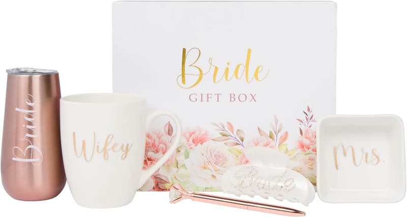 Bride to Be Gift Box - Champagne Tumbler, Coffee Mug & More