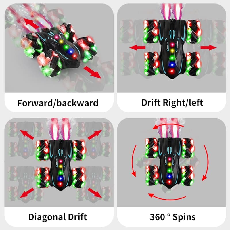 Remote Control Stunt Car with Gesture Control - Birthday Gift for Boys