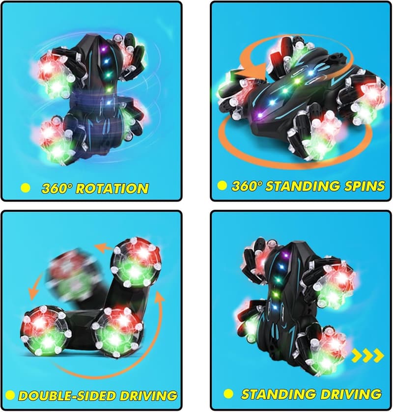 Remote Control Stunt Car with Gesture Control - Birthday Gift for Boys