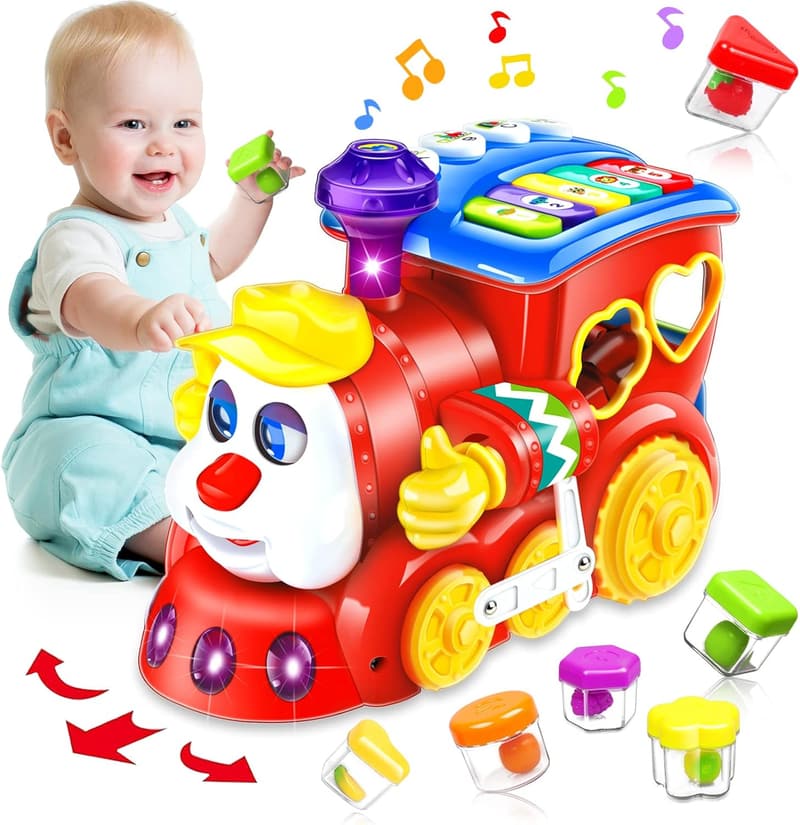 Musical Train Toy for 1-Year-Olds - Educational Montessori Gift