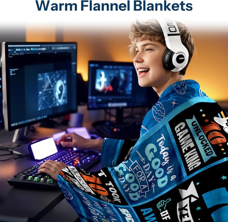 10th Birthday Blanket Gift for Boys - 40x50 Inches Throw