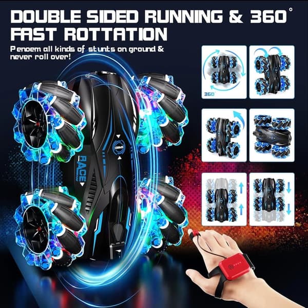 RC Gesture Sensing Stunt Car - 4WD Remote Control Vehicle for Kids