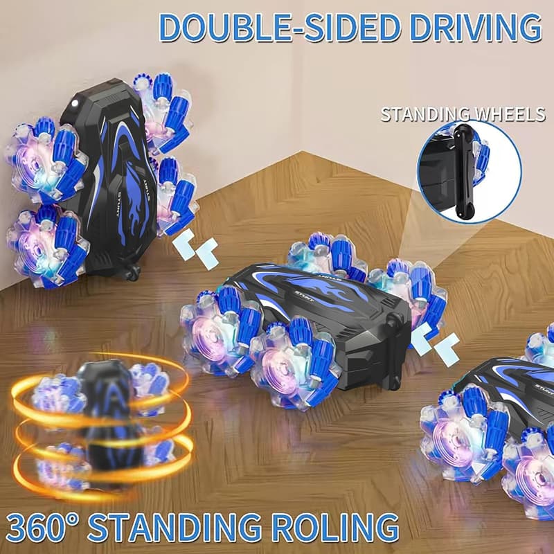 Gesture Control RC Stunt Car with Lights - Birthday Gift for Kids