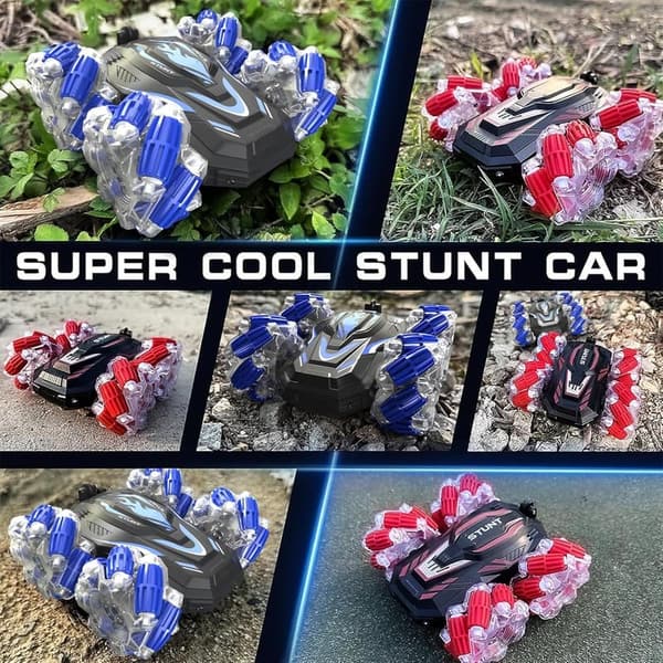 Gesture Control RC Stunt Car with Lights - Birthday Gift for Kids