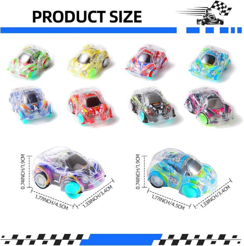 Mini Pull Back Car Set - 50 Pcs Racing Vehicles for Kids