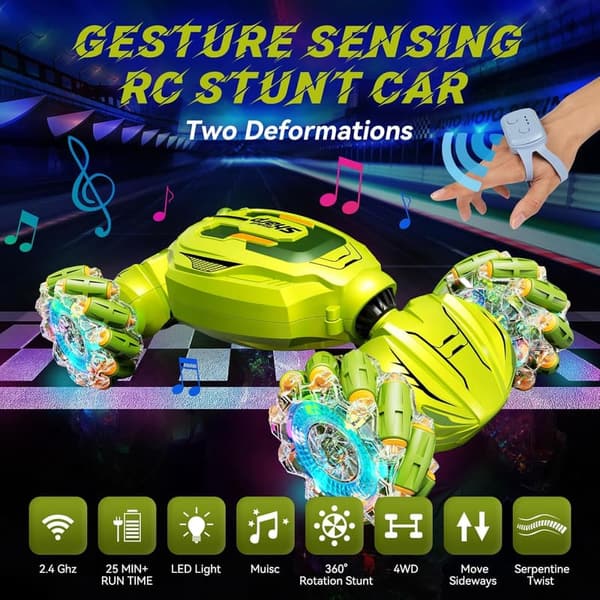 Gesture-Sensing 360° Stunt RC Car - Birthday Gift for Kids 4+
