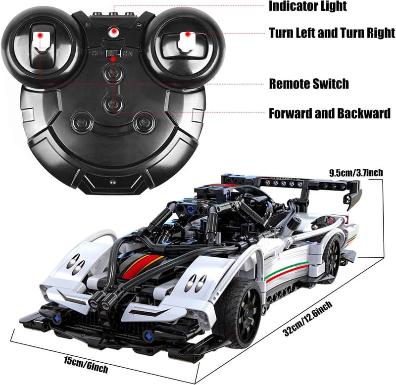 STEM Building Toys for Kids 6-12 - 457PCS RC Race Car Set