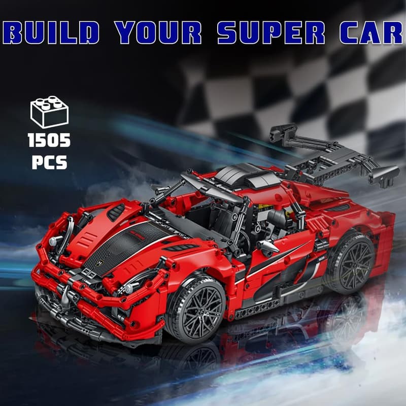 Collectible Model Car Building Kit - 1:14 Scale, 1505 Pieces