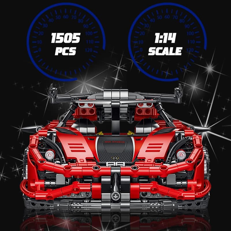 Collectible Model Car Building Kit - 1:14 Scale, 1505 Pieces