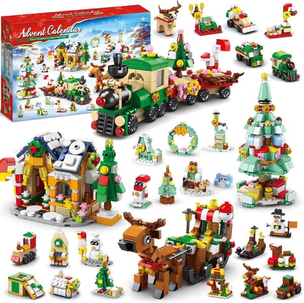 2024 Christmas Advent Calendar Building Blocks Toy for Kids