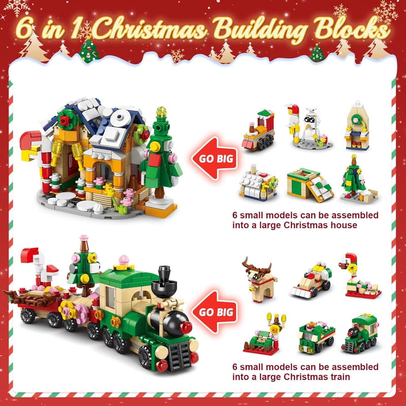 2024 Christmas Advent Calendar Building Blocks Toy for Kids