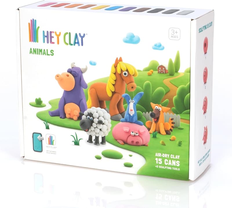 Hey Clay Animals Air Dry Clay Kit for Kids & Tweens