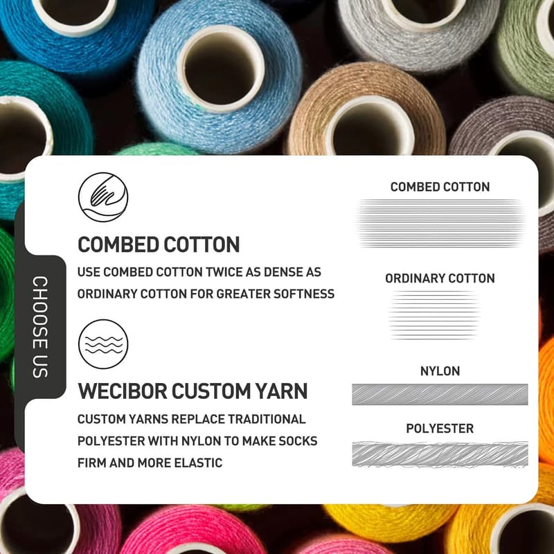Colorful Novelty Crew Socks for Men - 5 Pack Combed Cotton