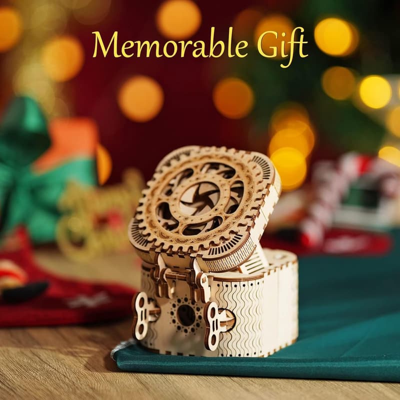 3D Wooden Puzzle Treasure Box Model for Ages 14+