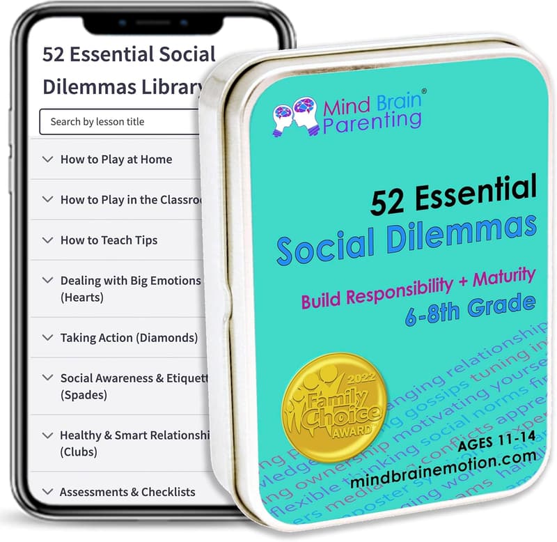 Social Dilemmas Conversation Cards for Kids & Teens