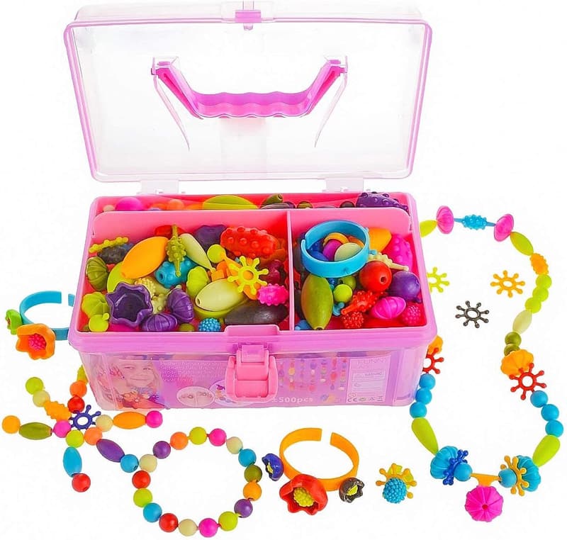 Kids' Jewelry Making Kit - 500pcs Beads for Ages 4-8