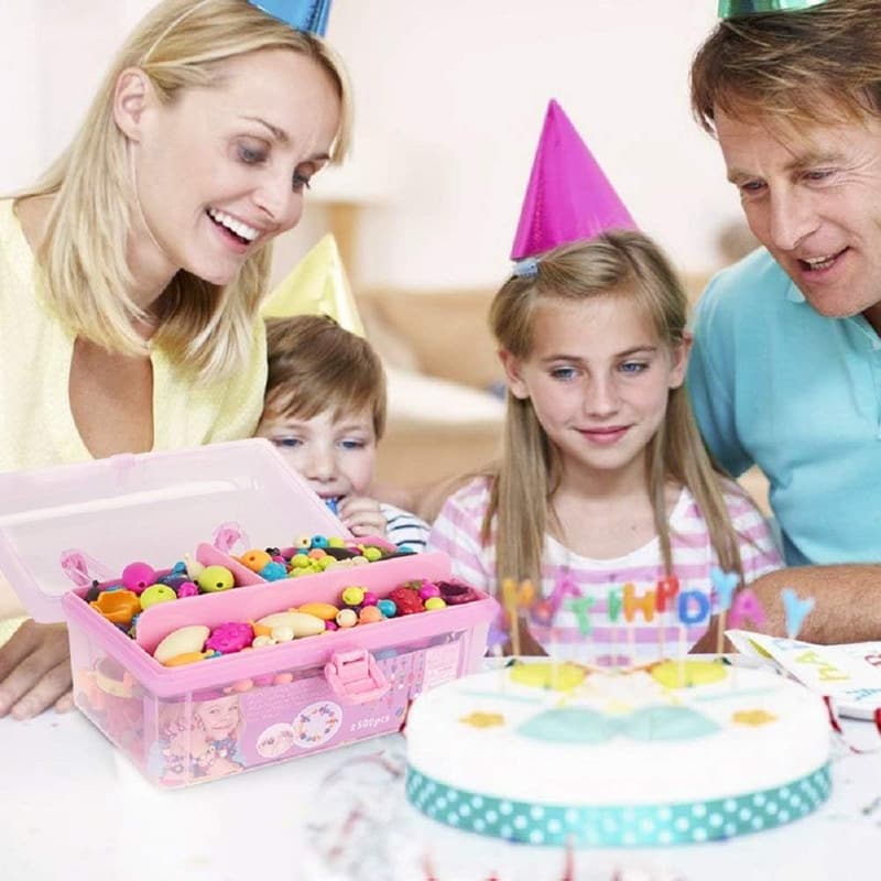 Kids' Jewelry Making Kit - 500pcs Beads for Ages 4-8