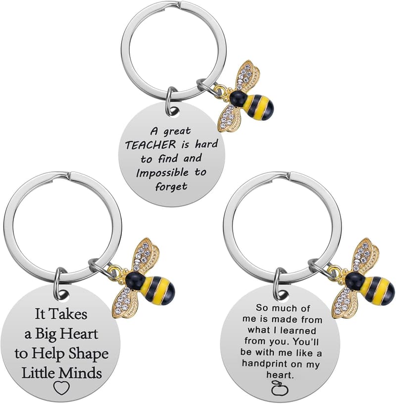 Teacher Appreciation Keychain Set - 6PCS Gifts for Women