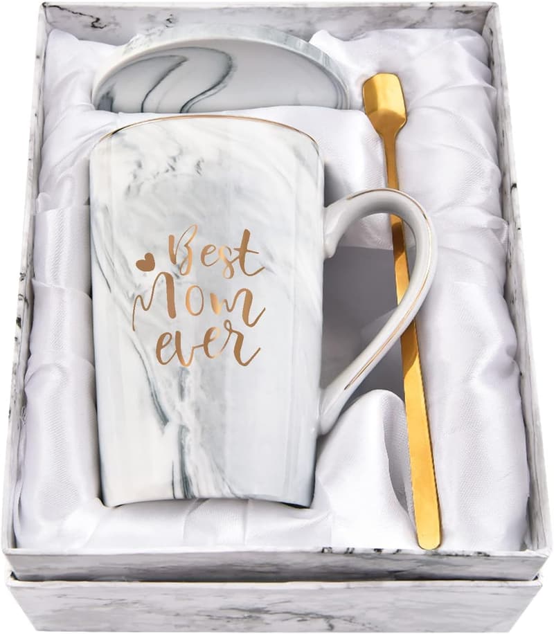 Best Mom Ever Coffee Mug - 14 Oz Gray Birthday Gift