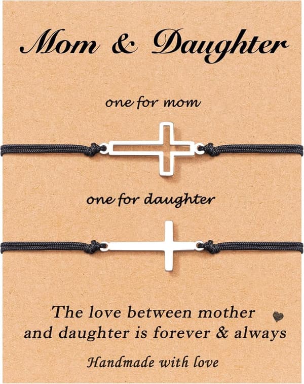 Father's Day Tarsus Cross Matching Bracelets Gift Set