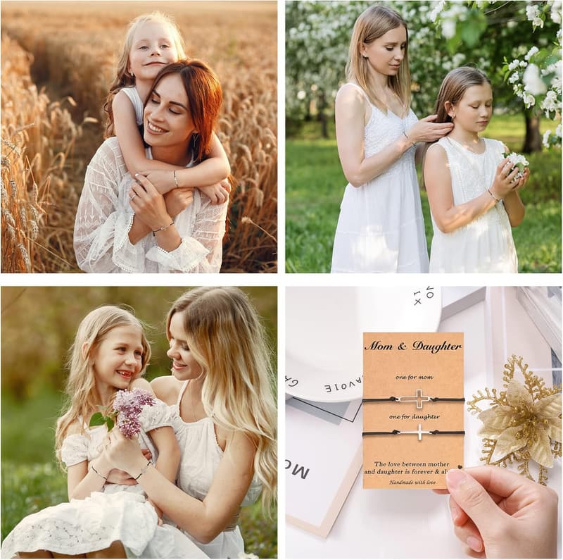 Father's Day Tarsus Cross Matching Bracelets Gift Set