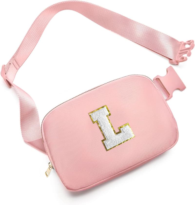 Personalized Light Pink Fanny Pack for Teen Girls