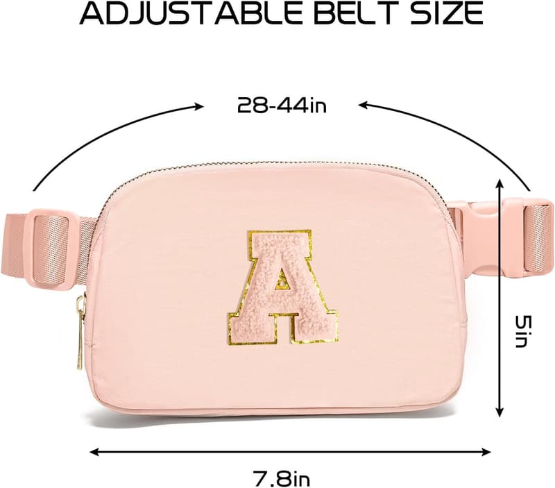 Personalized Coral Pink Fanny Pack for Girls’ Birthday