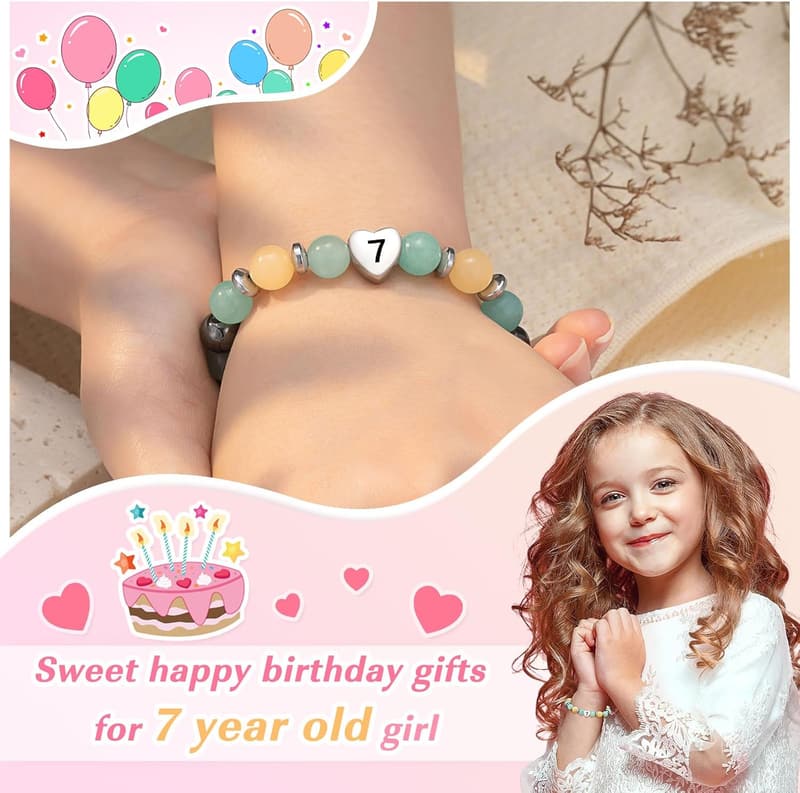 Birthday Heart Bracelet for Girls Ages 6-18 - Perfect Gift