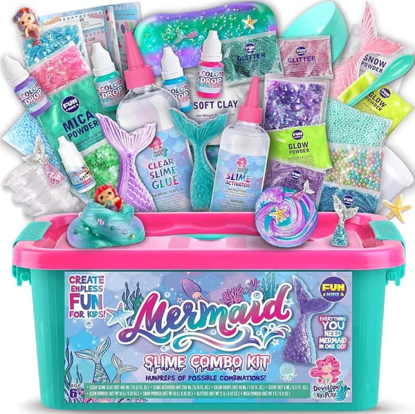 Mermaid Shimmer Slime Kit for Girls Age 8-12