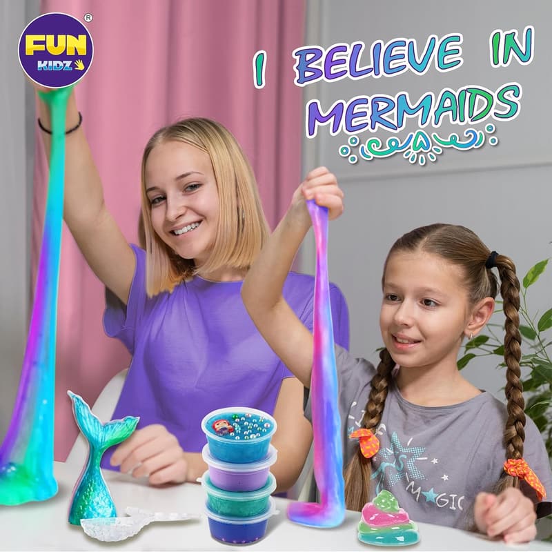 Mermaid Shimmer Slime Kit for Girls Age 8-12