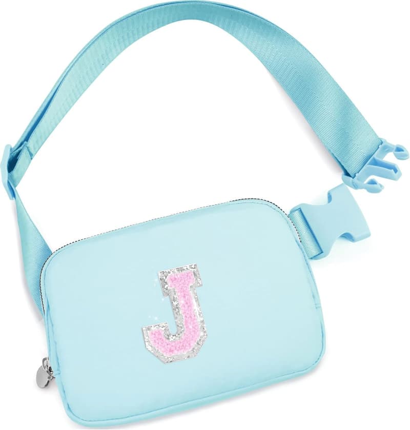 Birthday Belt Bag for Girls, Cute Blue Fanny Pack