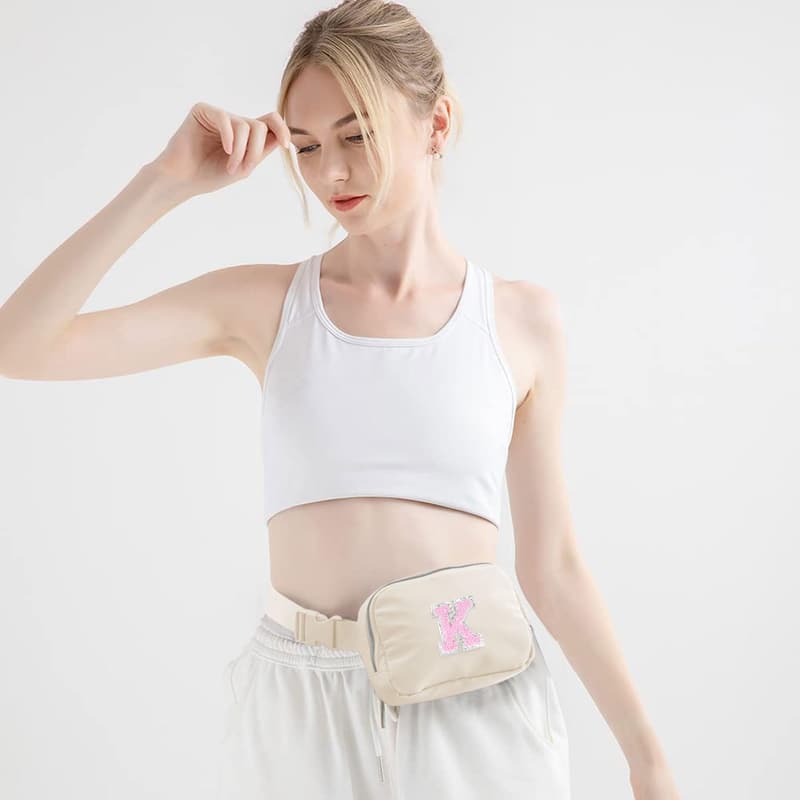 Birthday Fanny Pack for Girls Age 4-14 - Cute Cream Crossbody Bag