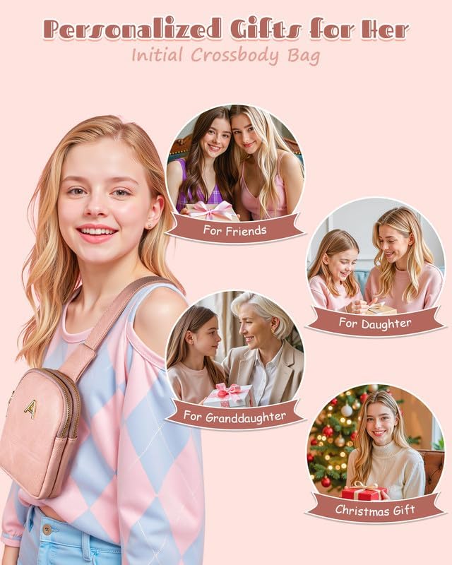Kindergarten Graduation Initial Crossbody Bag for Girls
