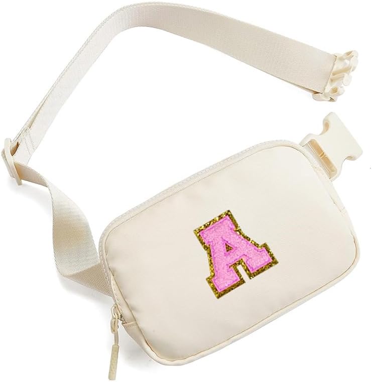 Initial Fanny Pack for Birthday Girls Ages 6-11 - Trendy & Cute