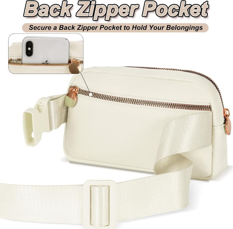 Graduation Gifts for Girls - Cute Cream Fanny Pack with Initial A