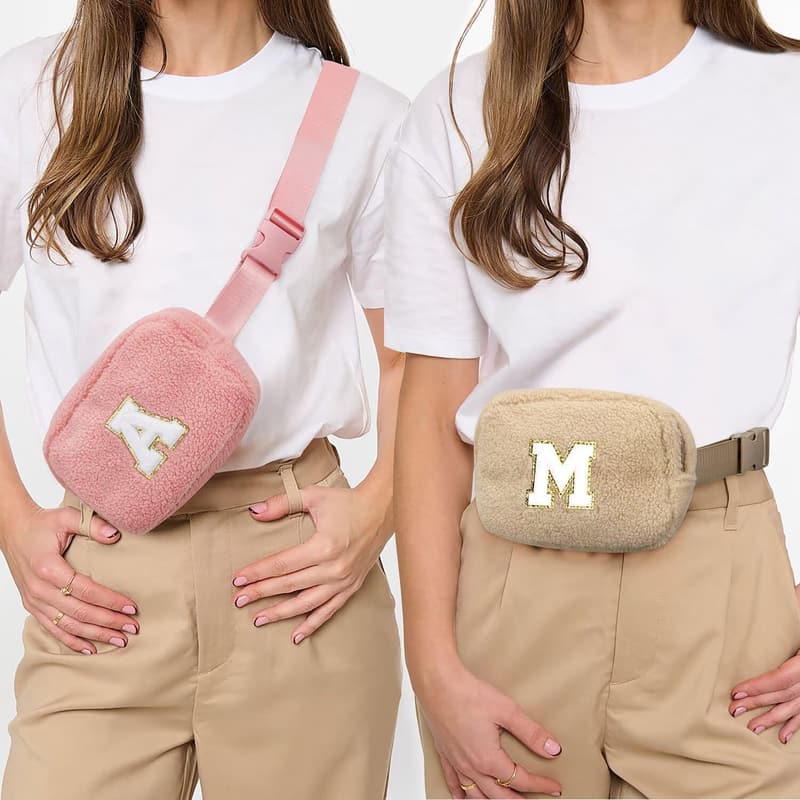 Personalized Pink Initial Crossbody Bag for Girls' Birthdays