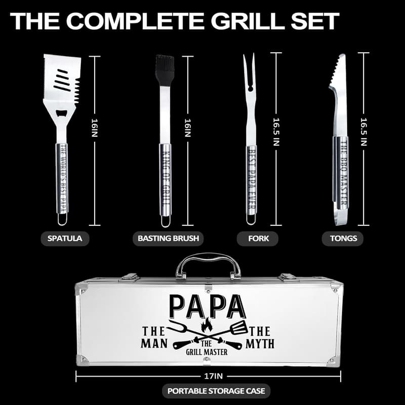Father's Day Heavy-Duty Grilling Accessories Kit