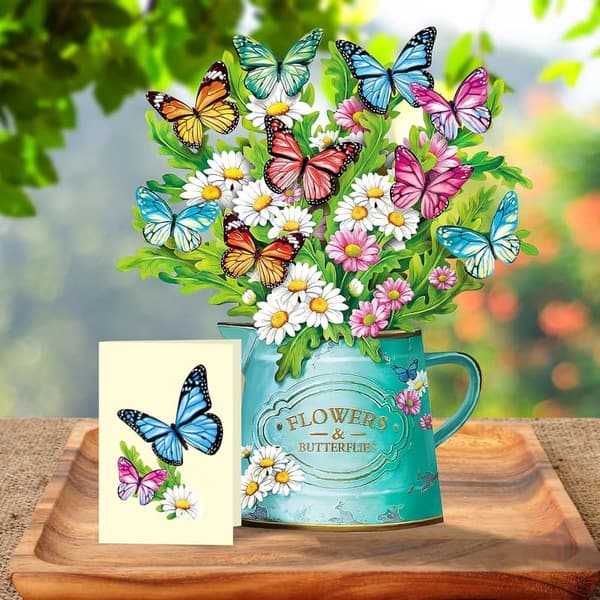 3D Popup Flower Cards - Daisies & Butterflies for Graduation