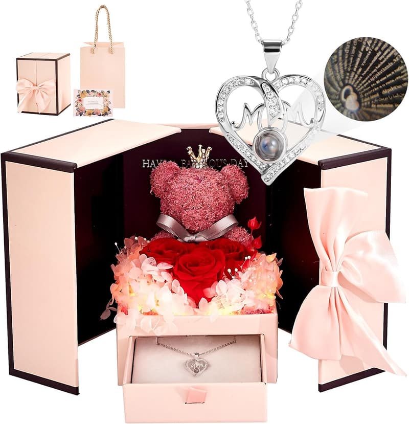 Unique Preserved Real Roses - Birthday Gift for Mom