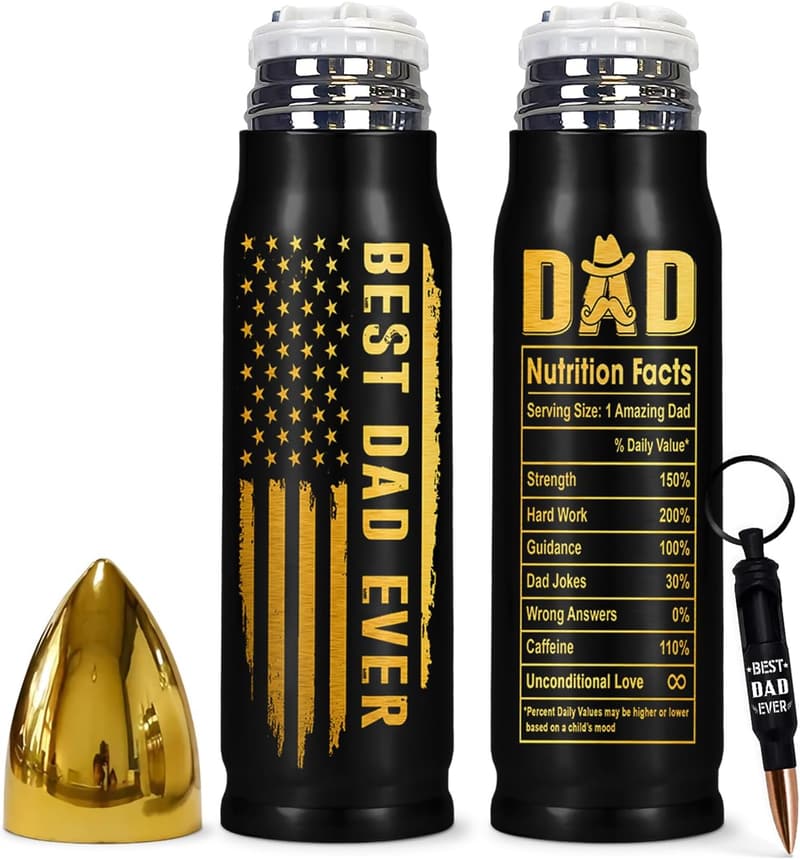 Father's Day Bullet Tumbler Gift for Dads, 17 oz