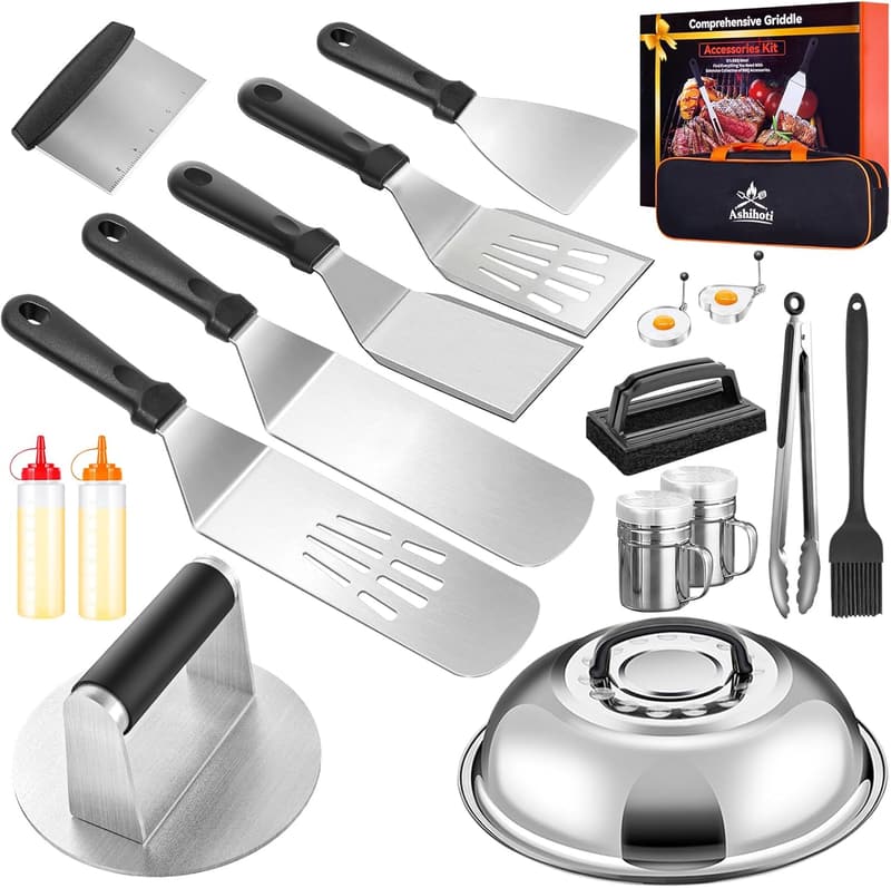 Blackstone Griddle Accessories Set with Burger Press - 19 Pieces
