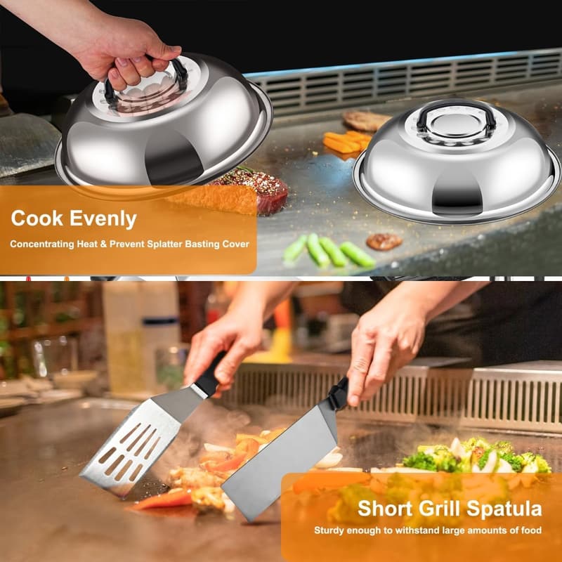 Blackstone Griddle Accessories Set with Burger Press - 19 Pieces