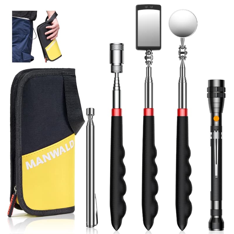 Fathers Day Telescoping Magnetic Pickup Tool Set with Flashlight