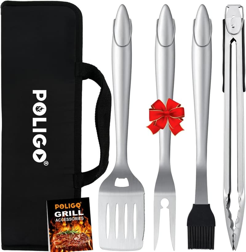 BBQ Grill Accessories Set - Stainless Steel Tools for Men