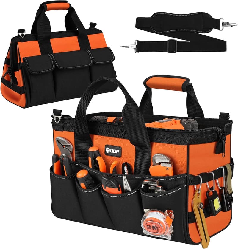 15-Inch Heavy Duty Tool Bag - 16-Pocket Organizer for Dad