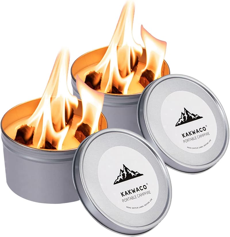 Portable Campfire Can - 2 盒, 3-5 Hours Burn Time