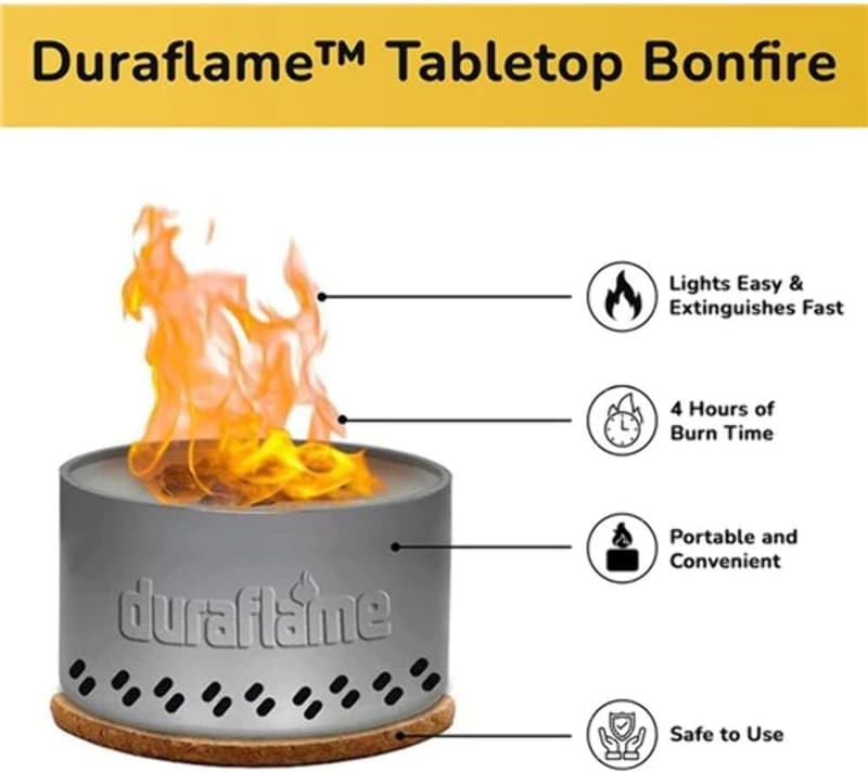 Portable Outdoor Campfire - Lightweight, Burns 4 Hours, Emergency Fire Kit