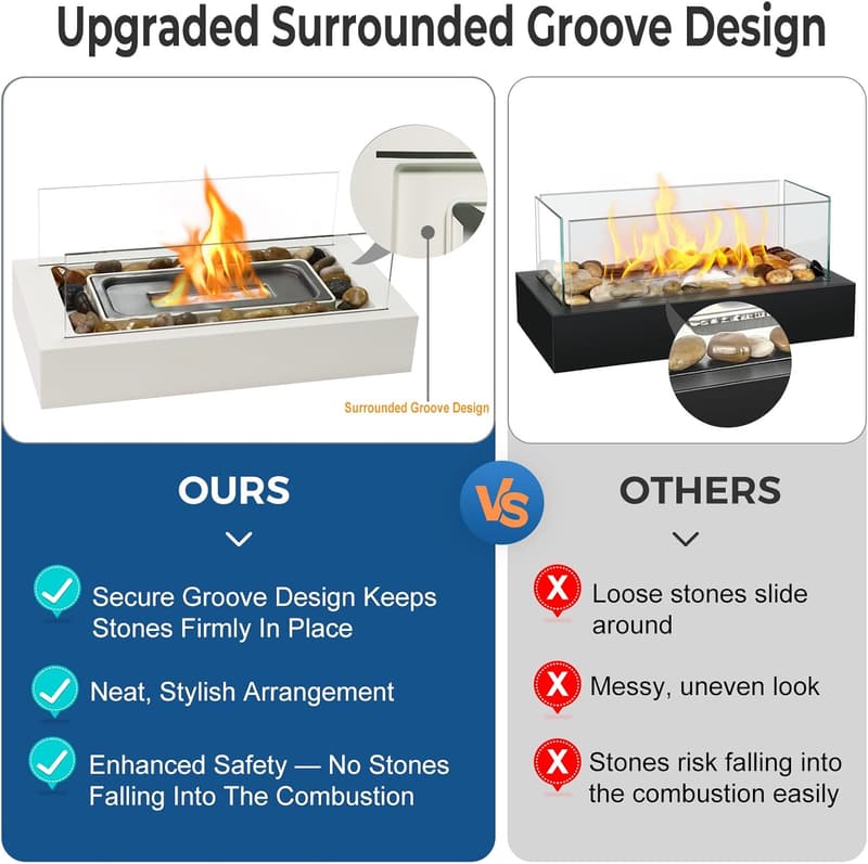 Portable Tabletop Fire Pit with S'mores Maker Kit