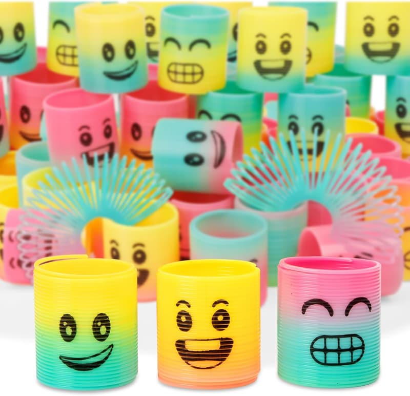 Kids' Birthday Party Favors - 36 Pack Rainbow Fidget Springs