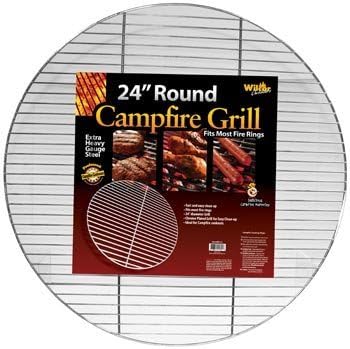 24-Inch Round Campfire Grill Grid for Fire Rings